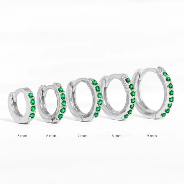 2 Stück Edelstahl Minimal Kristall Zirkonia Creolen Gold Silber Farbe Kleine Huggie Knorpel Ohrring Piercing Schmuck