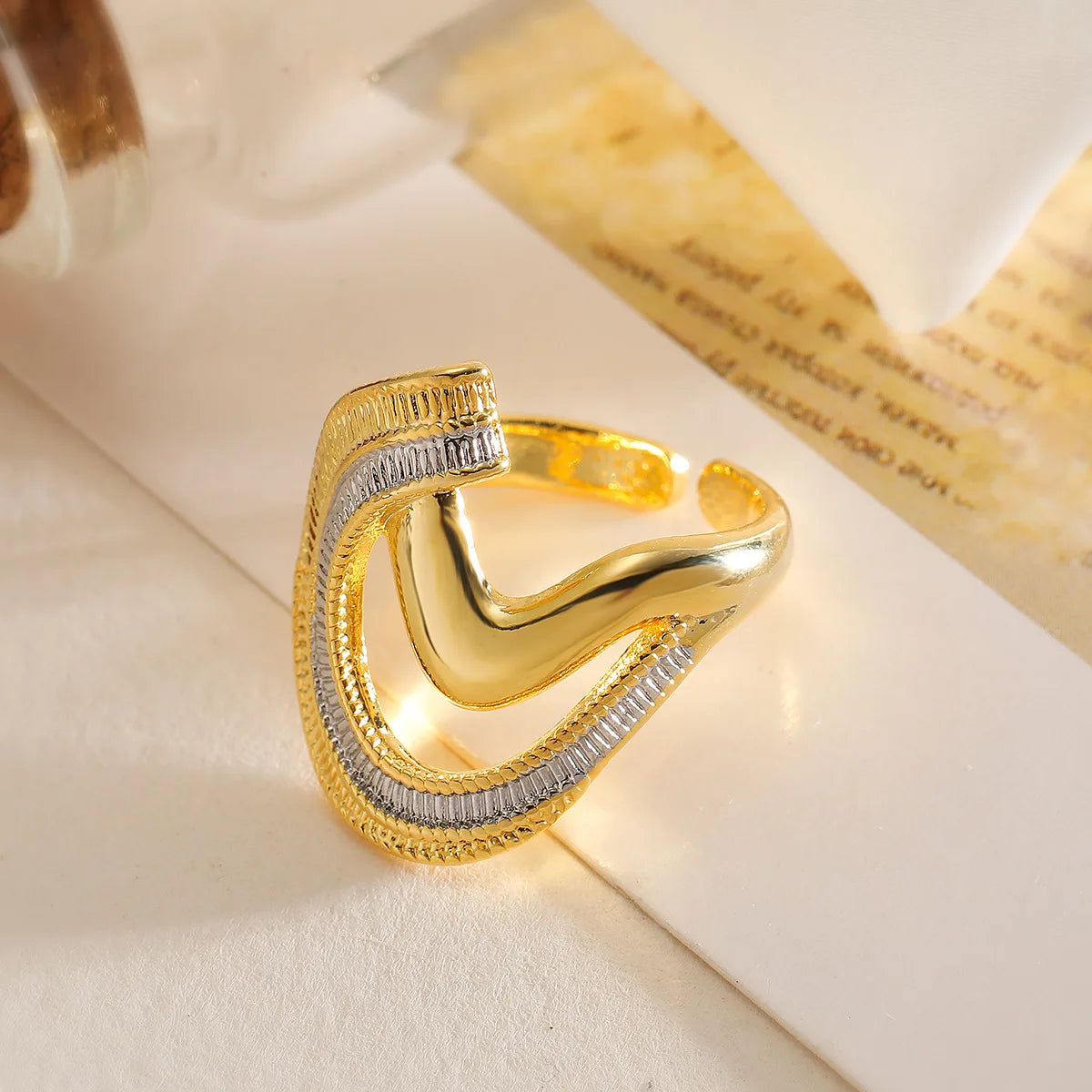 NEWBUY Marke Luxus AAA Zirkonia Pflasterfassung Kupfer Schmuck Gold/Silber Mix Farbe Eheringe Für Frauen Geschenk