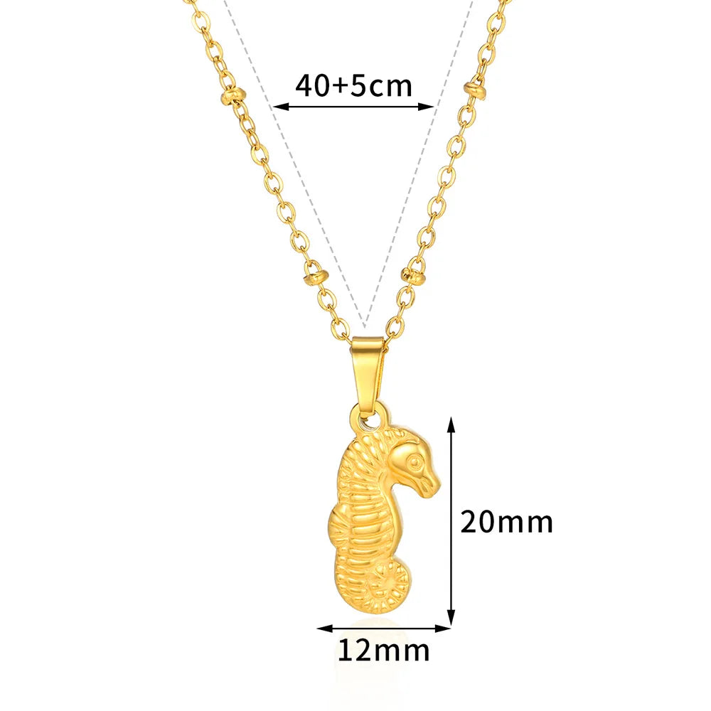 Freshwater Pearl Jewelry Set Shell Starfish Star Necklace Anklet Sets For Women Fashion Stainless Steel Chain Party Daily Gifts