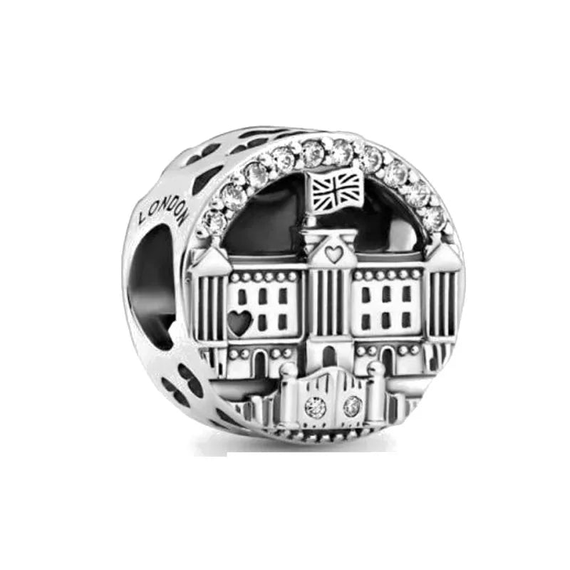 Heiß verkaufter Weihnachts-Weihnachtsmann 925er Silber Charm Bead passend für europäische Armband-Armreifen Damenhalskette Schmuck