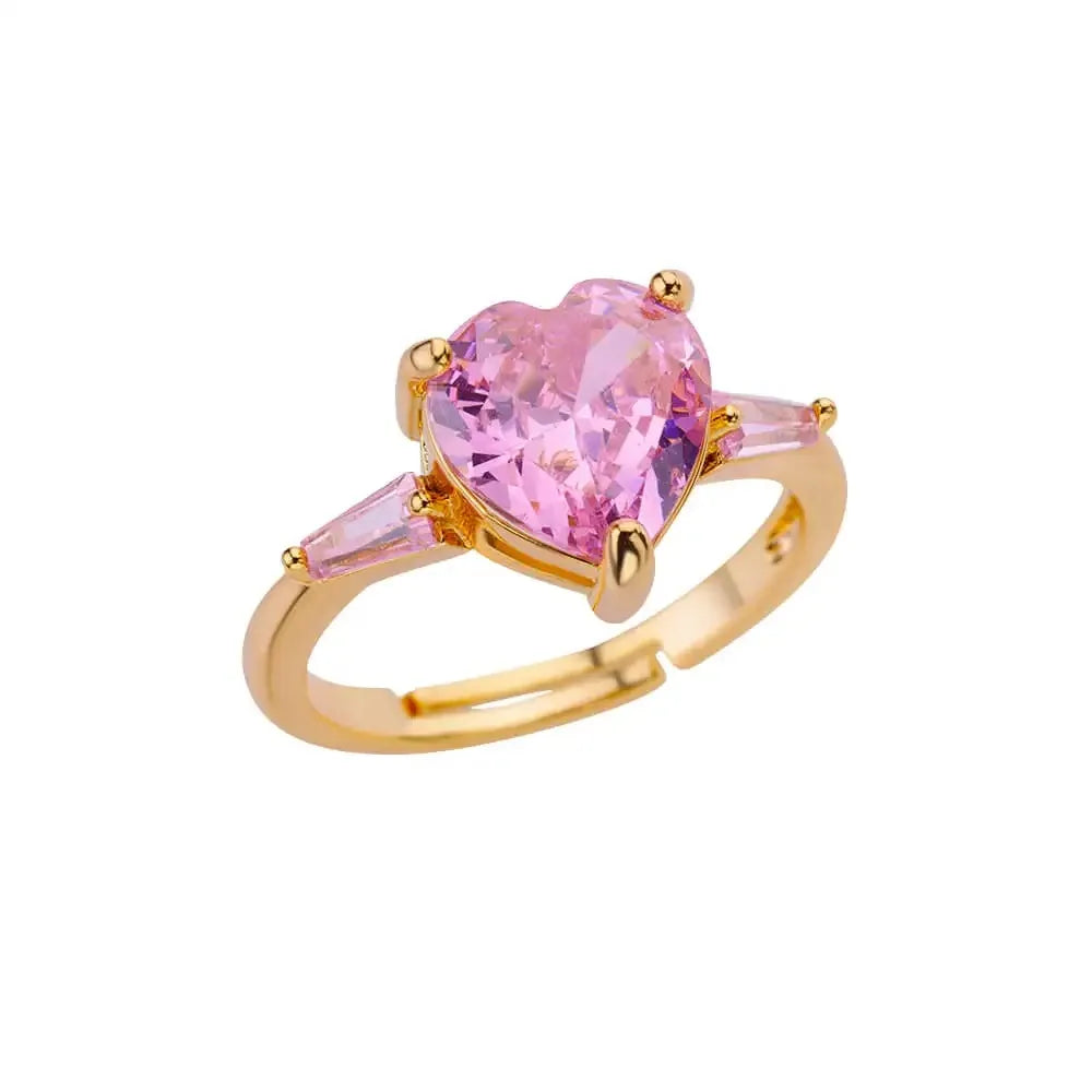 Zirkon Kleine Herzringe für Frauen Minimalismus Herzring Edelstahl Finger Zarter Ring Valentinstag Geschenke Kostenloser Versand