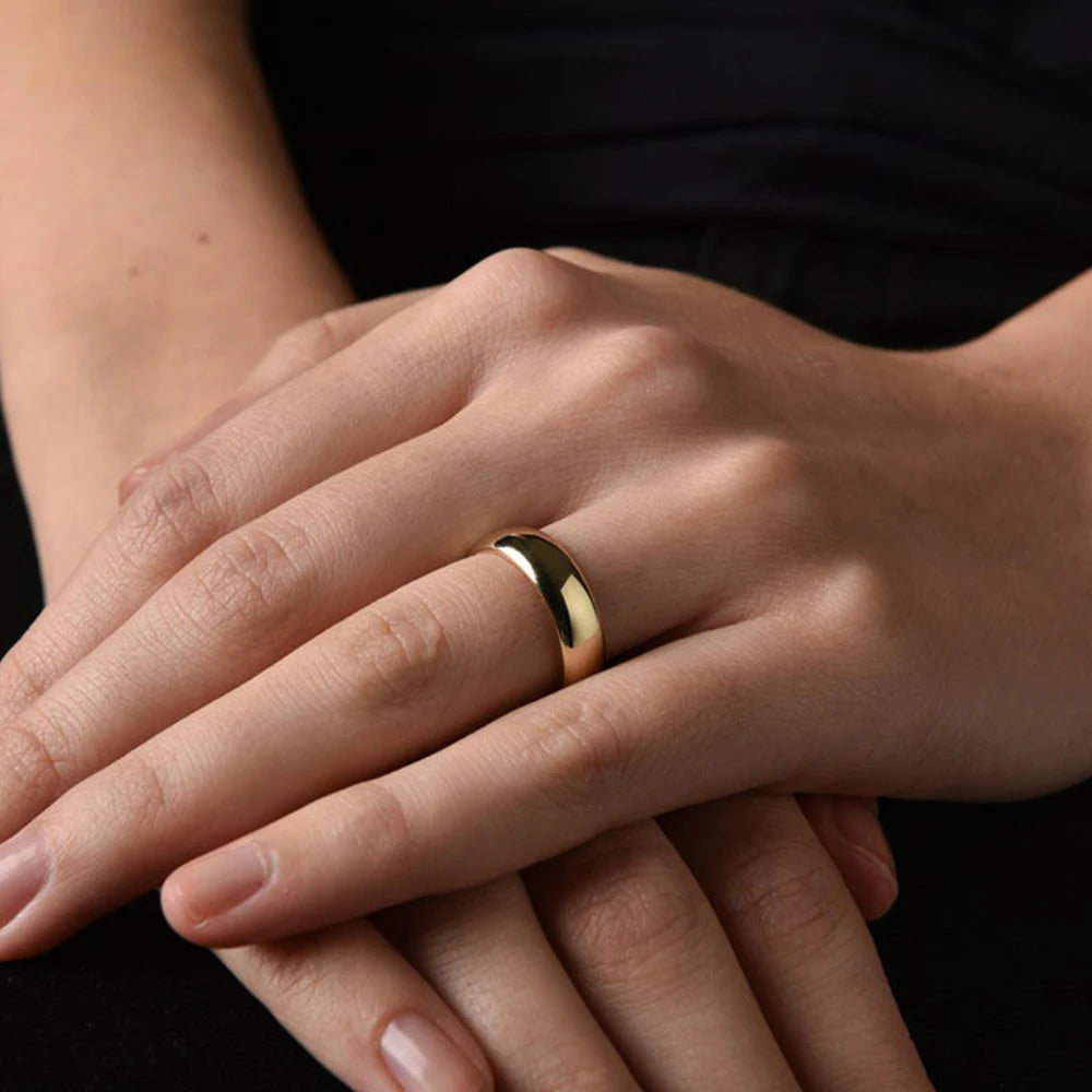 Klassische Stilringe zum Stapeln Edelstahlringe für Frauen als Geschenk Schmuck Größe 5 6 7 Schmuckzubehör