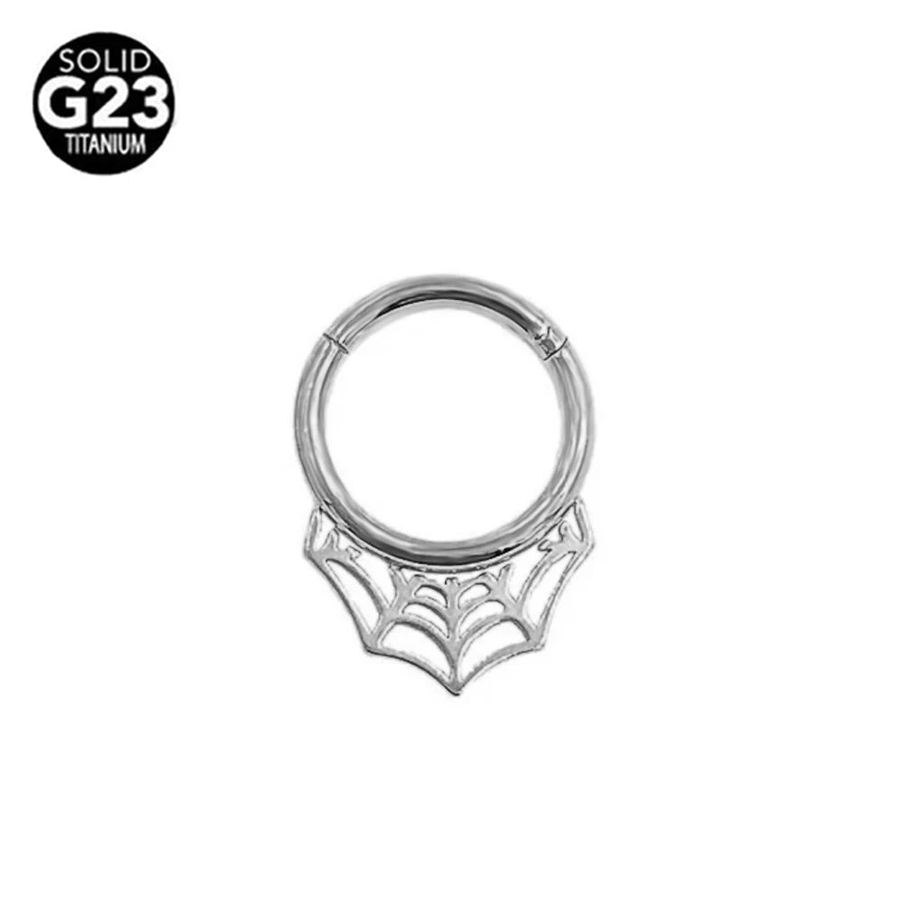 G23 Titanio Abeja Septum Aro Nariz Piercing Joyería Corporal 16G Segmento Lunar Serpiente Clicker Hélice Oreja Cartílago Corazón Daith Aro