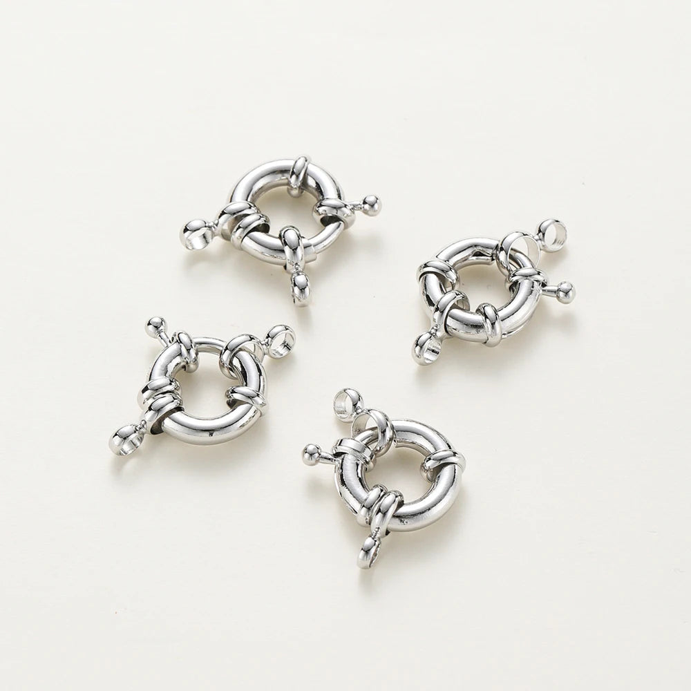 1-4 Stücke 14K 18K Echt Vergoldet Segler Verschlüsse Armband Charms Endstück Verbinder Federverschluss Für DIY Schmuckherstellung Halskettenzubehör
