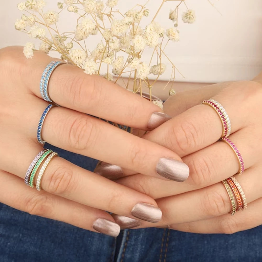 Edelstahl Geburtssteinring für Damen 12 Sternzeichen Mode Farbige Strassringe Jubiläum Hochzeit Geschenk Schmuck Großhandel