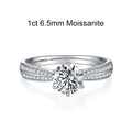 NeeTim 0.5ct 1ct Moissanit Verlobungsring Damen Antragsringe S925 Sterlingsilber Weißgold Plattiert Ehering