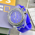 Leuchtende Quarzuhr für Frauen Persönlichkeit Strass Led Mode Genf Männliche und Weibliche Studenten Paar Gelee Armbanduhren