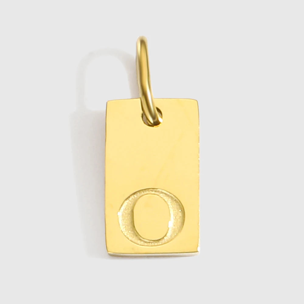 Alphabet-Anhänger für Halsketten, Edelstahl-Schmuck, DIY gravierte Schriftzüge, Accessoires, Damenschmuck
