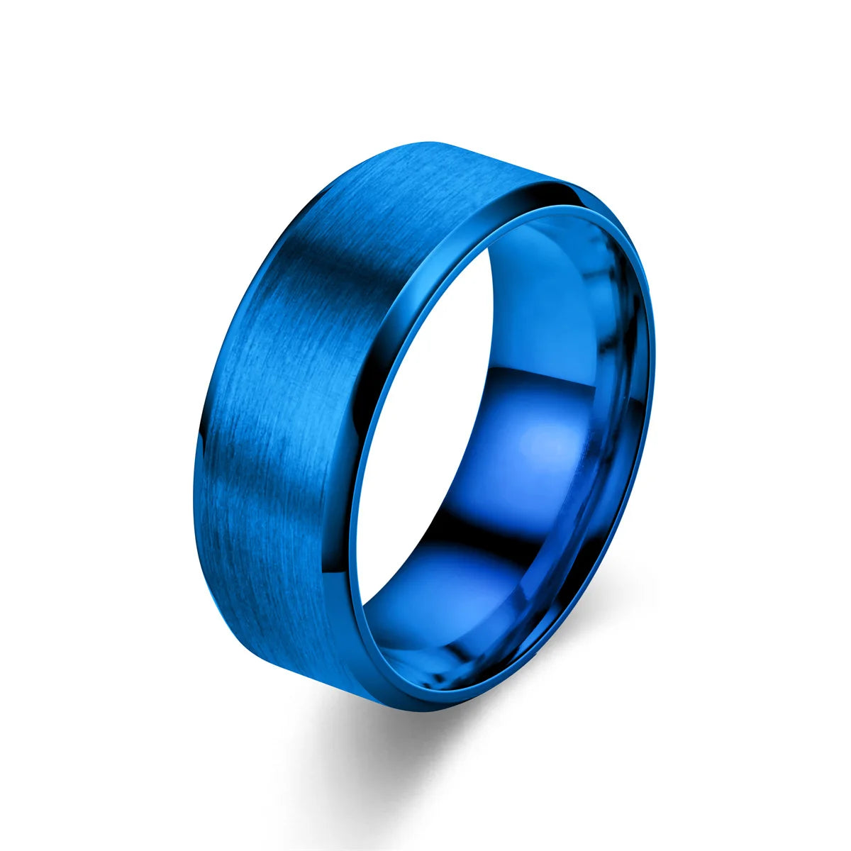 Klassischer 8mm Wolfram-Herrenring mit 6 Farben, gebürsteter Edelstahloberfläche, Damenring, Ehering, Paarschmuck-Accessoires