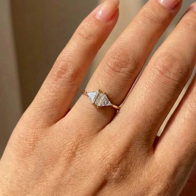 925 Sterling Silber Eternity Prinzessin Quadrat Zirkonia Kristall Ringe Damen Hochzeit Verlobung Luxus Klassisch Damen Schmuck