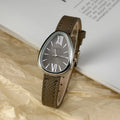 Famoso reloj de cuarzo de marca para mujer, regalo de lujo, reloj de pulsera de cabeza de serpiente para mujer, reloj de pulsera de moda con correa de cuero rojo, Dropshipping