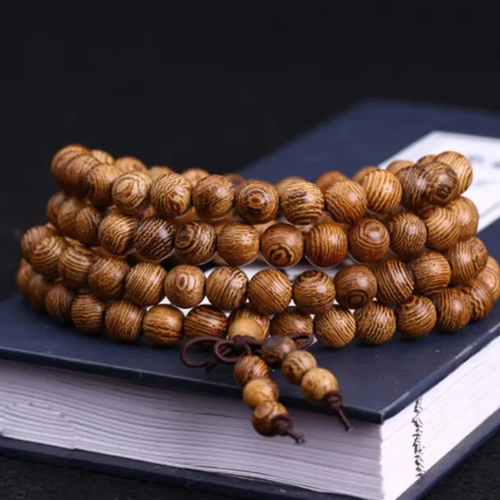 Natur Sandelholz Armband Herren Buddhist Buddha Meditation Perlenarmband Für Damen Gebet 108 Perlen Rosenkranz Hängende Dekoration