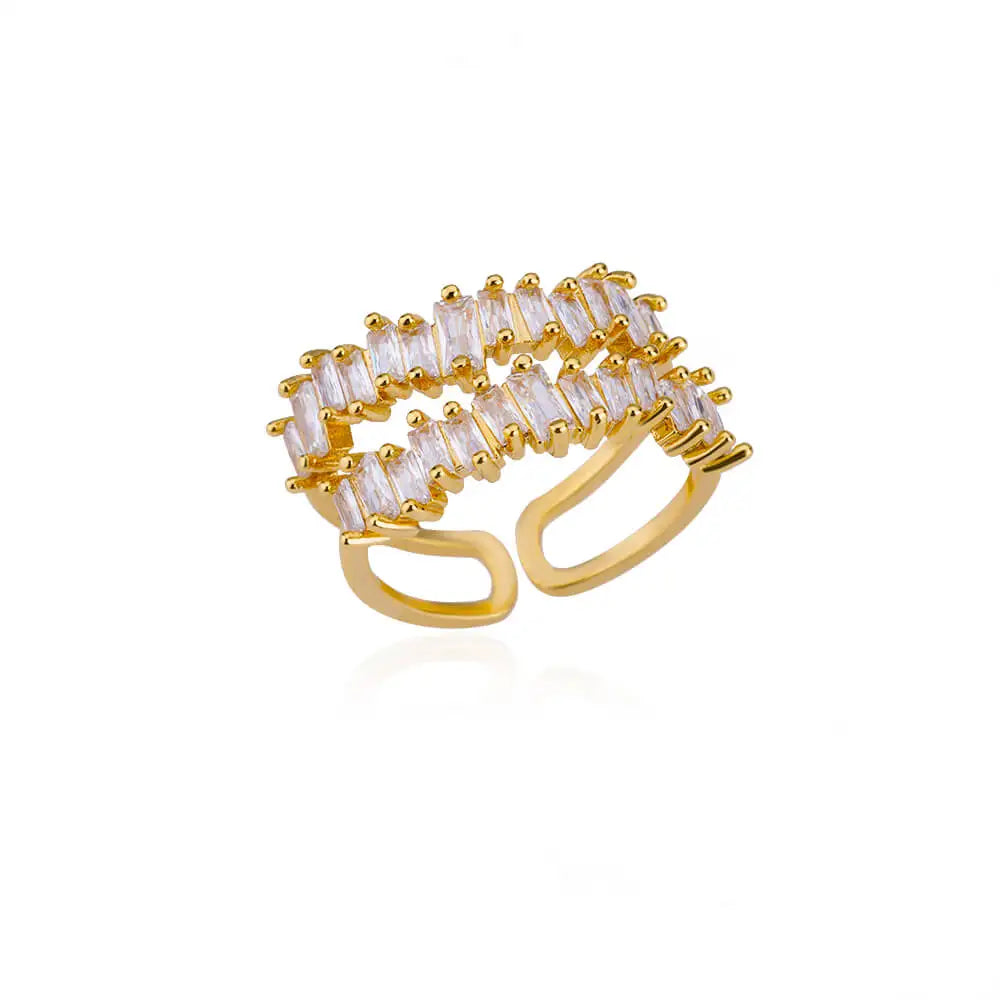 Luxuriöse Rosenblüten-Zirkon-Ringe für Frauen, goldfarben, Edelstahl, modischer Schmetterlingsring 2023, ästhetischer Hochzeitsschmuck, Geschenk