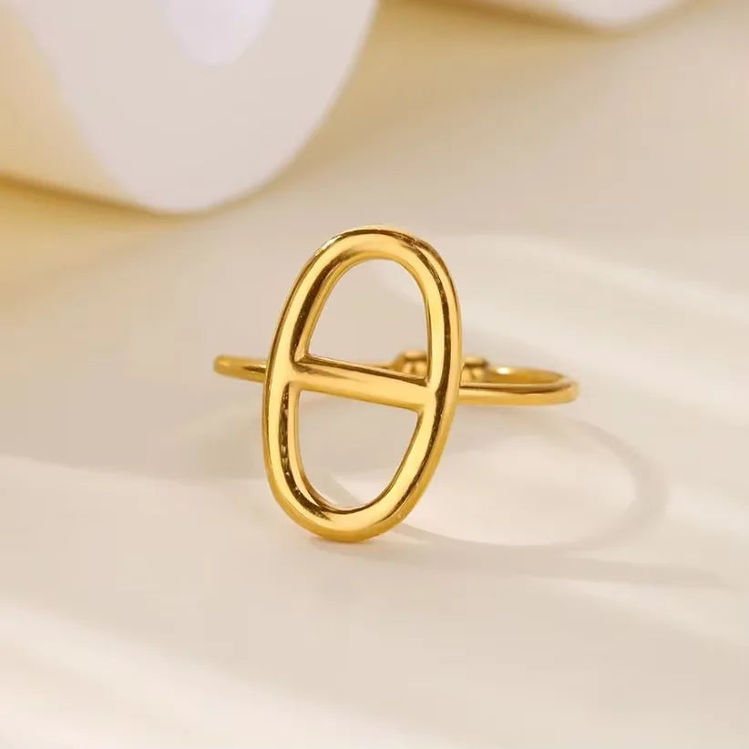 Anillos de Acero Inoxidable con Flores Múltiples Apiladas en Color Dorado Elegante para Mujer, Joyería de Anillo Nuevo de Concha para Boda, Cumpleaños, Delicado