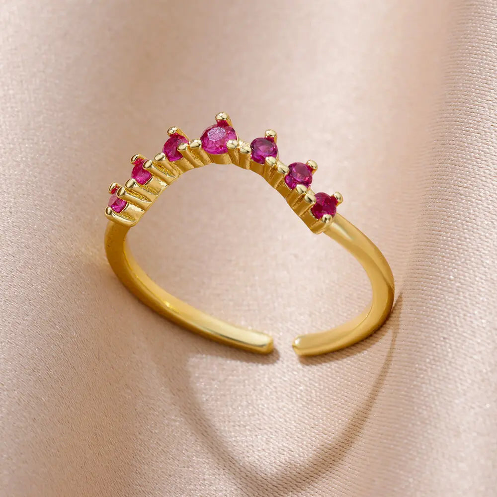 Winzige grüne Zirkon-Rundringe für Frauen, geometrischer Edelstahlring, luxuriöser Hochzeits-Weihnachtsschmuck, Geschenk, kostenloser Versand