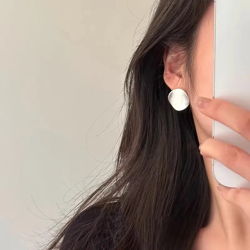 Pendientes vintage de plata de ley 925 para mujer, pendientes de cuerda redonda, joyería de moda, evita alergias, accesorios para fiesta, regalo