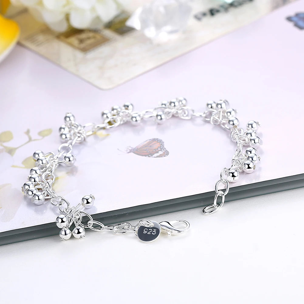Wunderschöne 925er Silberarmbänder, schön für Hochzeiten, Damenkettenarmband, Charm-Perlen, modischer, wunderschöner Schmuck Großhandel