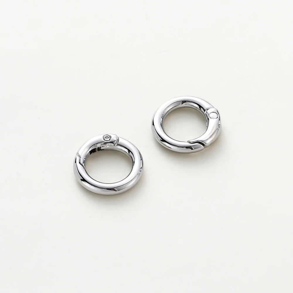 5 unidades de 20 mm 14K 18K Oro chapado O Anillo Mosquetones Redondos Abribles Gancho Llavero Dijes Colgantes Conector para Fabricación de Joyas DIY