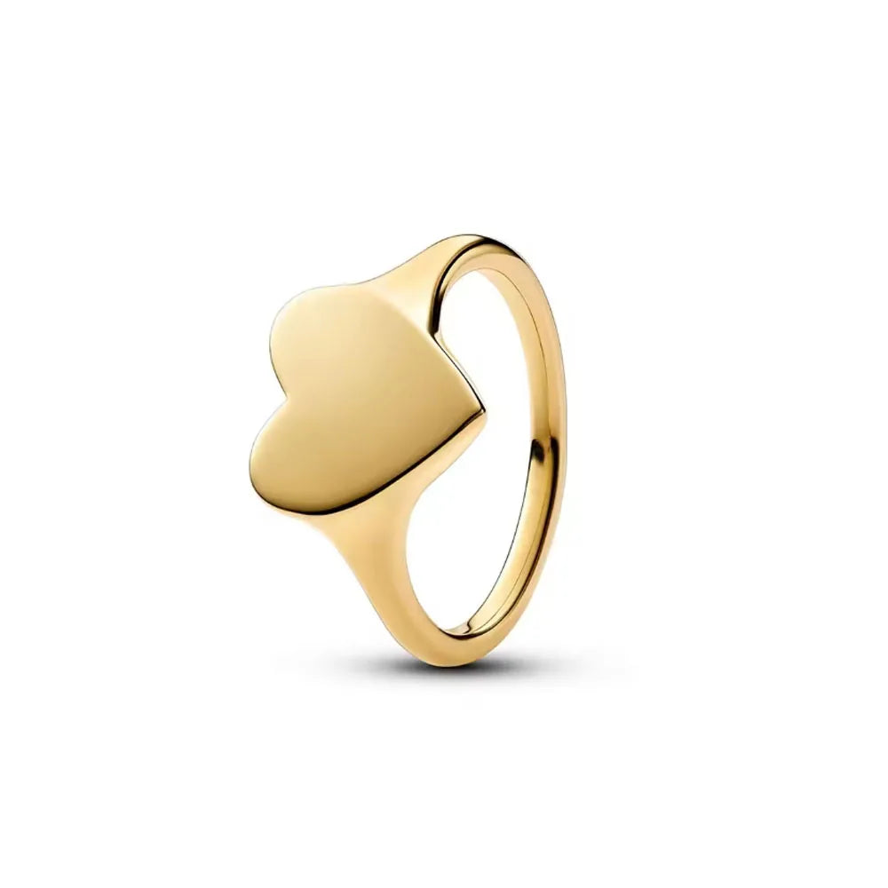 925er Silber Herzsteinringe in Goldfarbe Ring Neu Heiß begehrte Ringe in Goldfarbe Passend für jeden Anlass DIY Geburtstagsgeschenk