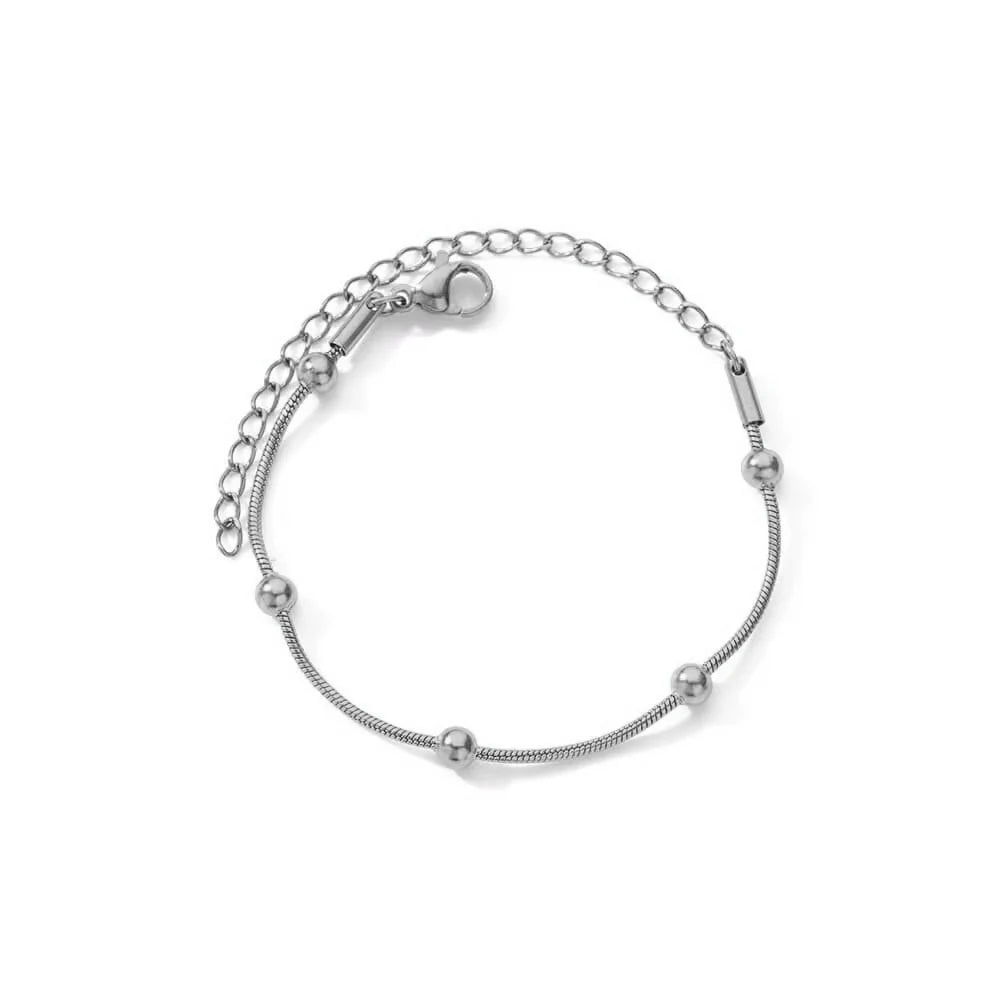 Edelstahl Perlen Runde Schlangenkette Armbänder Für Frauen Gold Farbe Geometrisches Armband Luxus Hochzeit Party Schmuck Geschenk