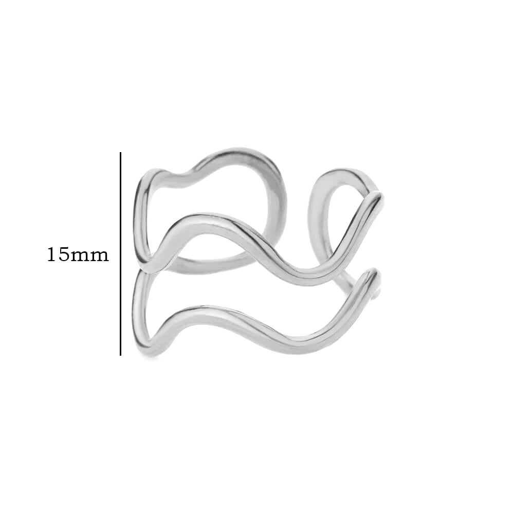 Minimalistische offene Ringe aus Edelstahl für Damen, goldfarben, Hochzeitsästhetik, Designer-Schmuck-Accessoires, BFF-Anillo