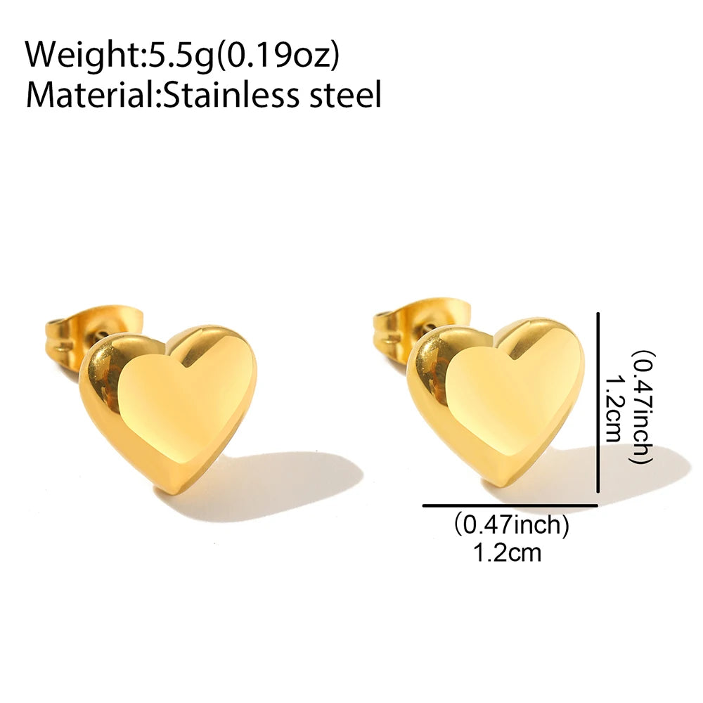 Edelstahl Ohrringe Kubisch Pfirsichherz Stecker High-End-Gefühl Verzierte Ohrringe für Frauen Schmuck Bankett Jubiläumsgeschenke Neu