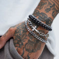 4 Stück Edelstahl Armband Set Für Männer Frauen Punk Mode Kreuz Perlen Kettenarmbänder Einfache Hip Hop Unisex Schmuck Geschenk Neu