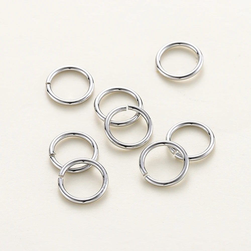 50–200 Stück/Los 14K 18K Goldkette Offener einzelner Biegering Karabinerverschluss Verbinder Spaltring Fitting DIY Schmuckherstellung Zubehör