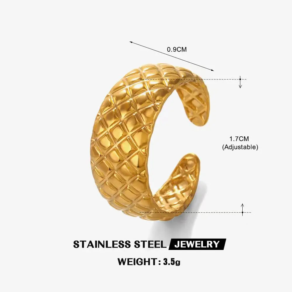 Wasserdichter, hohler Edelstahl-Fingerring der Spitzenklasse, trendig für Frauen, personalisierter Schmuck Großhandel