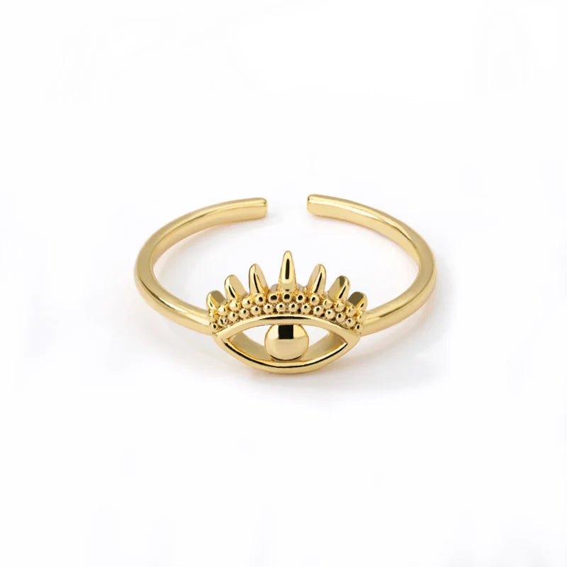 Böse Augen Ringe für Damen Edelstahl Türkischer Augenring Hochzeit Gothische Ästhetik Schmucksets anillos bague bijoux