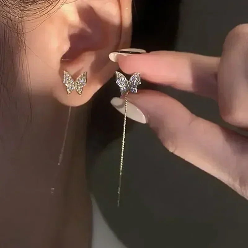 Französische High-End-Ohrringe aus braunem Kristall für Damen, modisch, luxuriös, personalisiert, Alltagsaccessoires, Abschlussballschmuck, Jubiläumsgeschenke