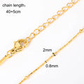 10pcs/Lot 45cm Stainless Steel Golden/Silvery Color 304 Chains Necklace Women Jewelry Making Accessories DIY Handmade Supplies