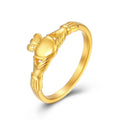 Edelstahl Irischer Claddagh-Ring Herz Krone Hochzeits-Versprechensring für Damen Herren Größe 4-10