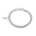 Edelstahl-Kettenarmband für Damen, 3 mm bis 9 mm, Curb Cuban Chain Armreif, Goldfarben, Unisex, stapelbarer Schmuck