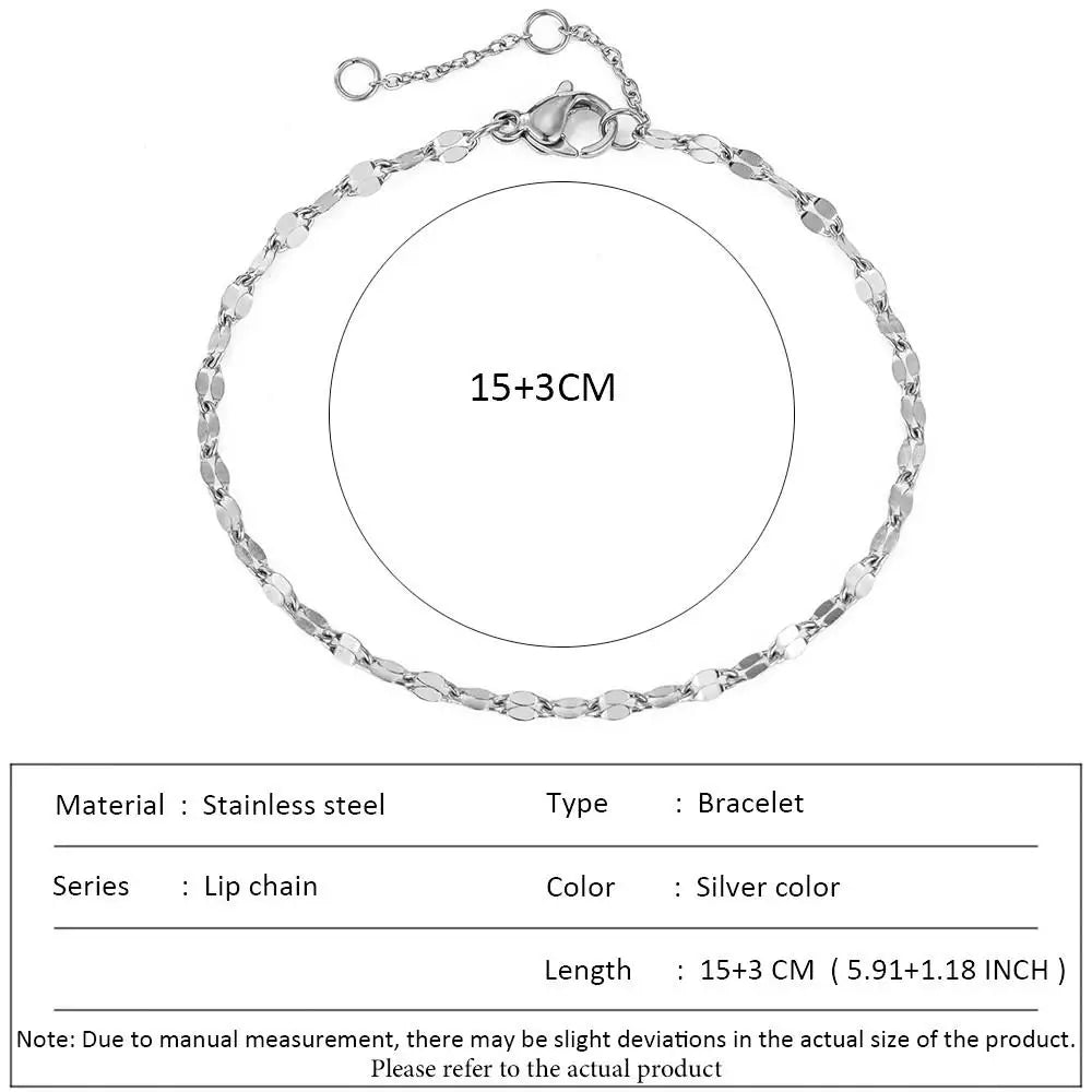 SUNIBI Klassische Schlangenkettenarmbänder für Damen, Trendige Mode, Edelstahl-Kubakettenarmband, Trendige Damengeschenke, Schmuck