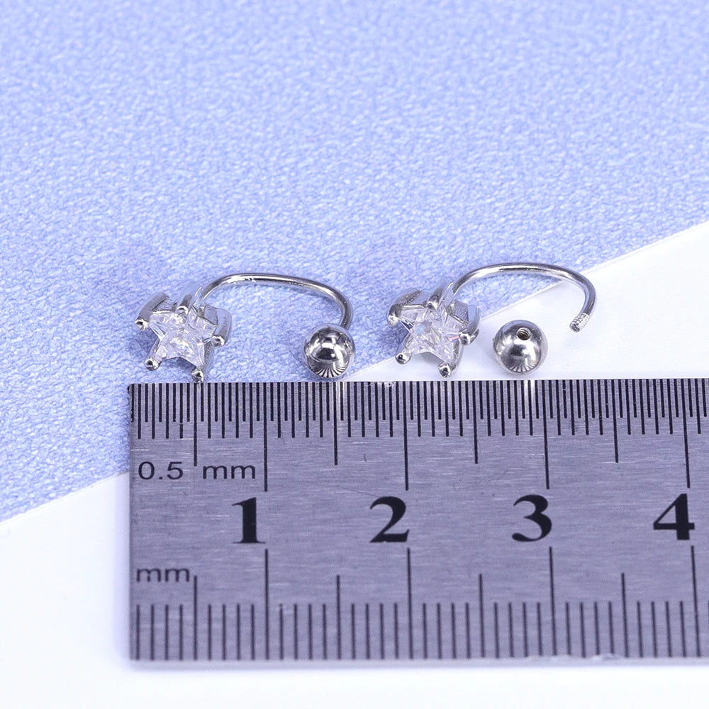 VENTFILLE 925 Silber Stern Blitz Kristall Sommer Klein Frisch Weiblich 2022 Neue Trendy Persönlichkeit Ohrringe