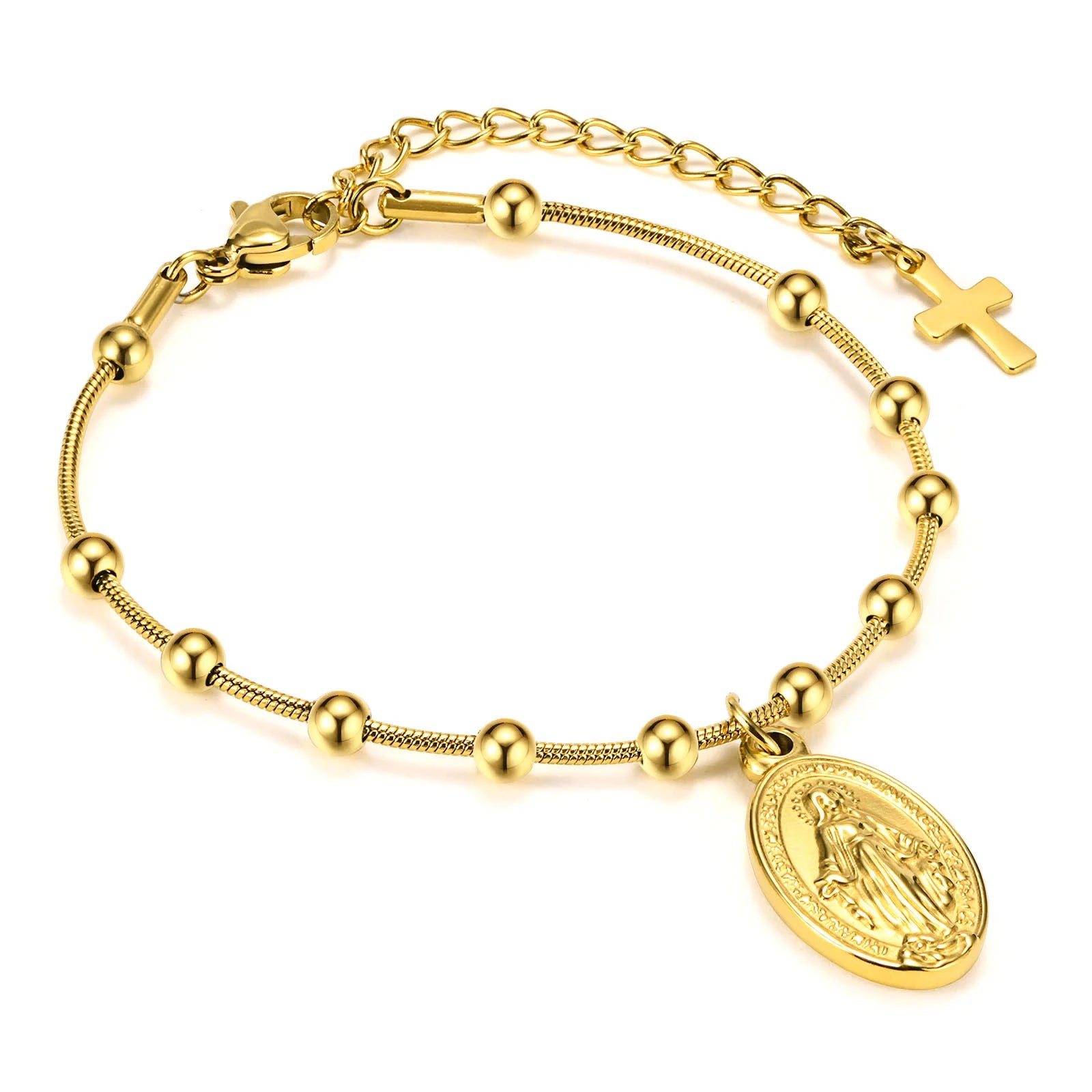 Damen-Armband aus Edelstahl, 18 Karat vergoldet, gedreht, Büroklammer-Design, verstellbares Gliederarmband, klobiger stapelbarer Lagenlook-Schmuck