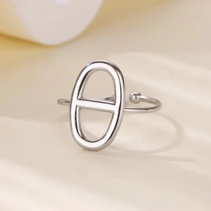Anillos de Acero Inoxidable con Flores Múltiples Apiladas en Color Dorado Elegante para Mujer, Joyería de Anillo Nuevo de Concha para Boda, Cumpleaños, Delicado