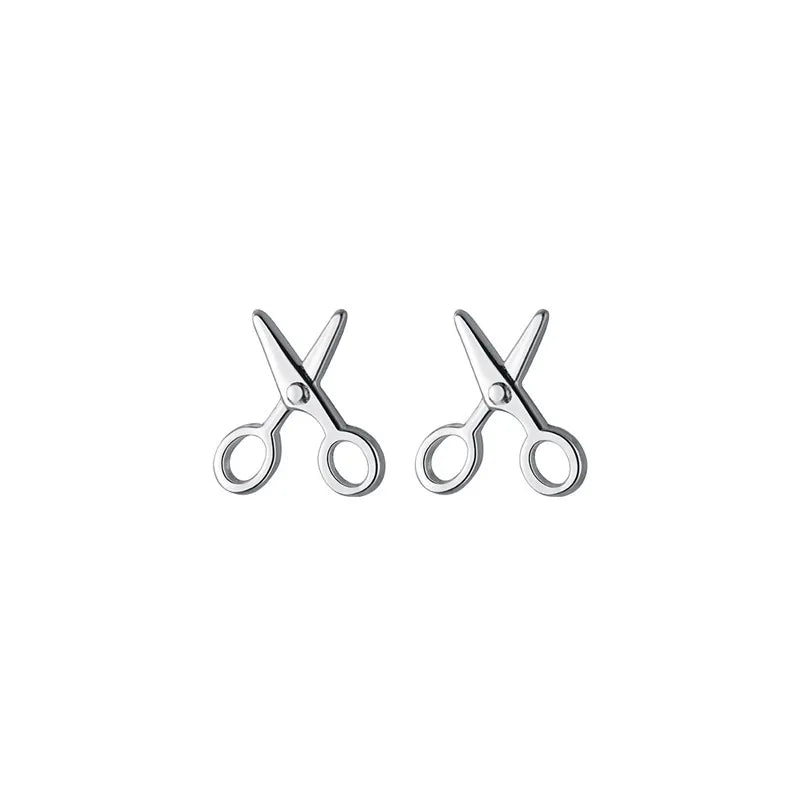 Kreative Mini-Scheren-Ohrstecker für Damen und Mädchen