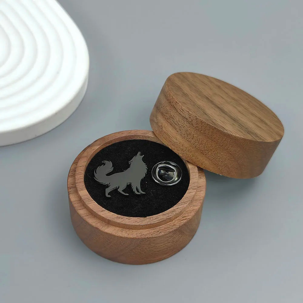 Creative Lonely Wolf Stainless Steel Brooch, Waterproof and Fading Badge Set, Suit Lapel Pin, Wedding Party Wear