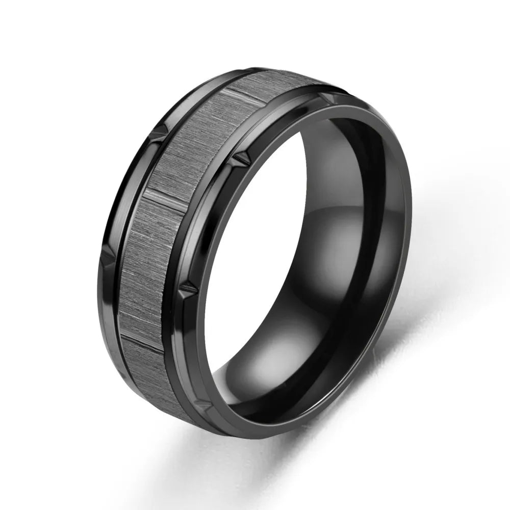 Klassischer 8mm Wolfram-Herrenring mit 6 Farben, gebürsteter Edelstahloberfläche, Damenring, Ehering, Paarschmuck-Accessoires