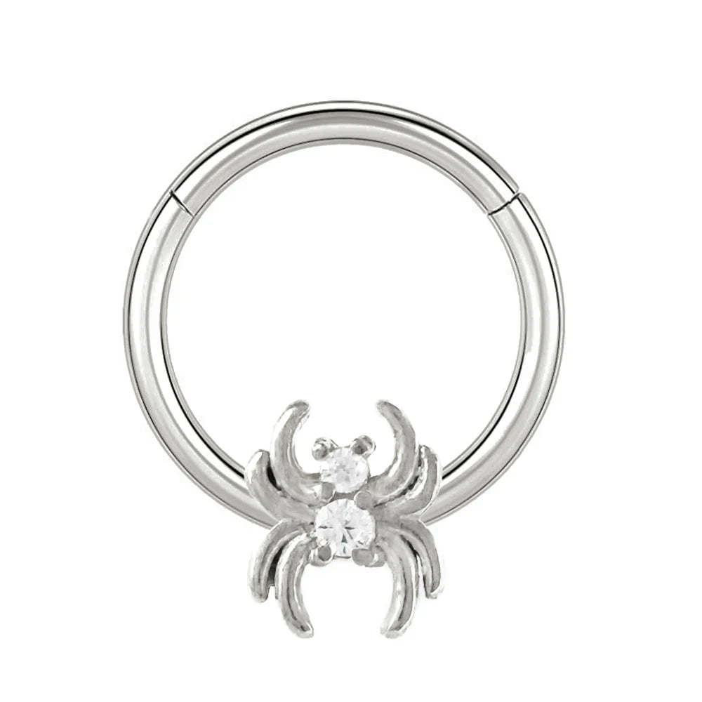 316L Chirurgischer Stahl Segment Nasenring Zirkon Septum Clicker Ohrknorpel Helix Daith Hoop Körperschmuck Piercing