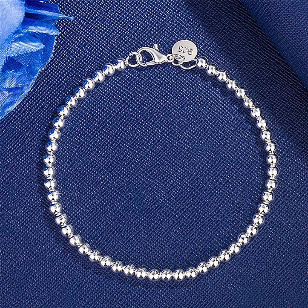925 Sterling Silber exquisites massives Kettenarmband Mode Charms Frauen Männer massiv Hochzeit süße schlichte Modelle Schmuck