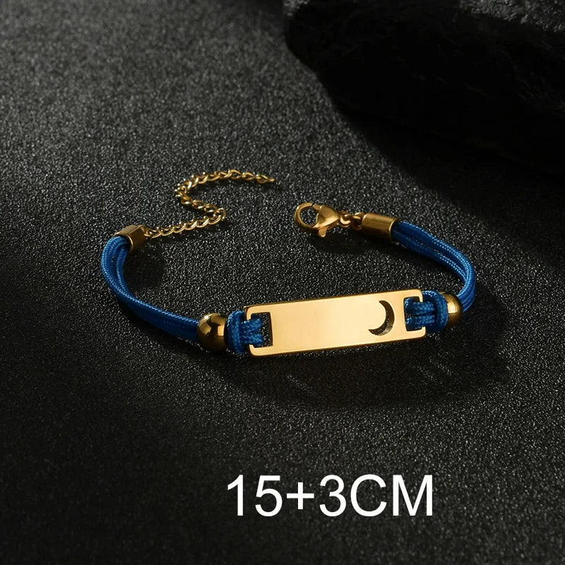 Bluelory personalisiertes Armband für Herren und Damen, Edelstahl, verschiedene Stile, leeres Namensschild, Herzarmband, Party-Schmuckgeschenk