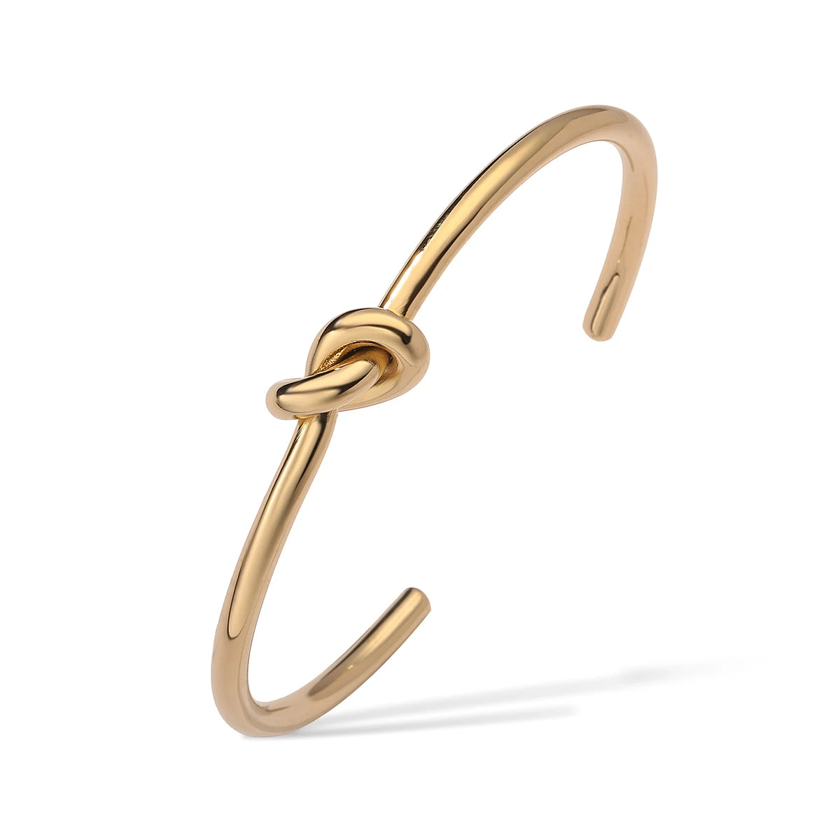 NEWBUY 2026 New Arrival Silver/Gold Color knot Design Bangles For Women Non-Fading Stainless Steel Jewelry