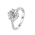 NeeTim 0.5/1CT Moissanit Diamantringe Ehering für Damen 925 Sterlingsilber 18k Weißgold plattiert Verlobungsring Zertifiziert