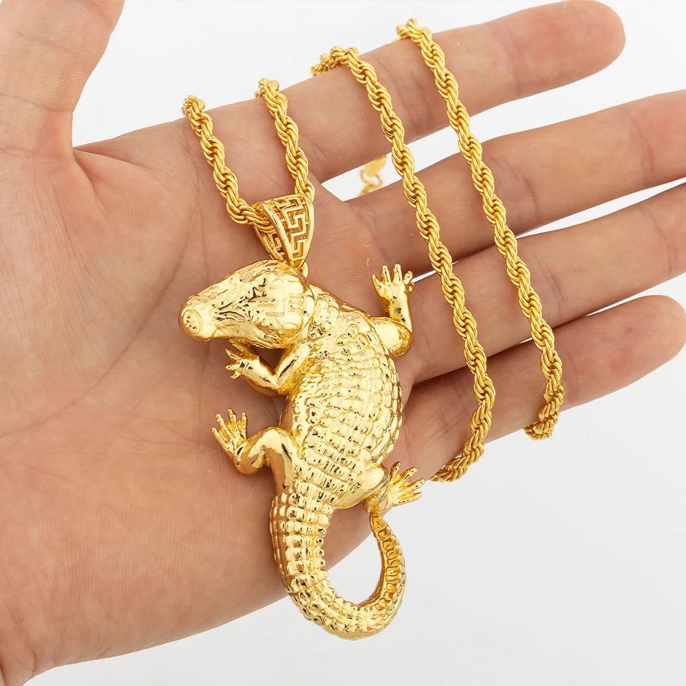 Colgante color oro Dubái, estilo hip hop, personalidad para hombres y mujeres, joyería minimalista, joyería para fiestas, regalos de cumpleaños.