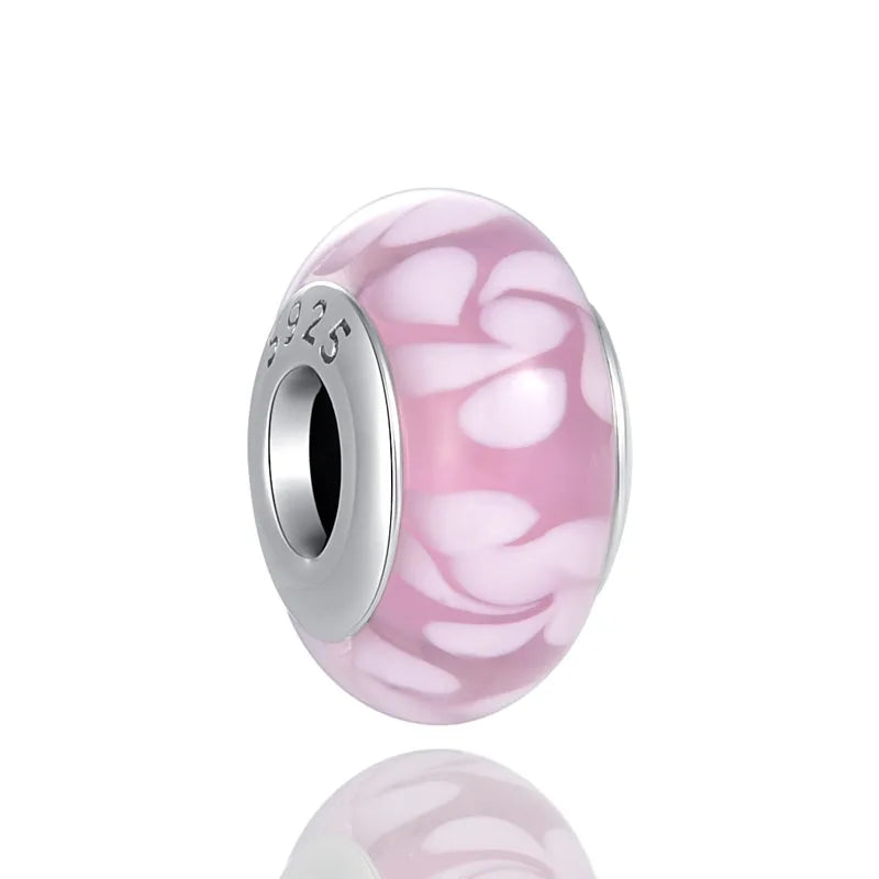 Heiß begehrtes 925er Silber Rosa Serie Blume Hundepfote herzförmiger Anhänger, passend für originale Armband DIY Accessoires, exquisiter Schmuck