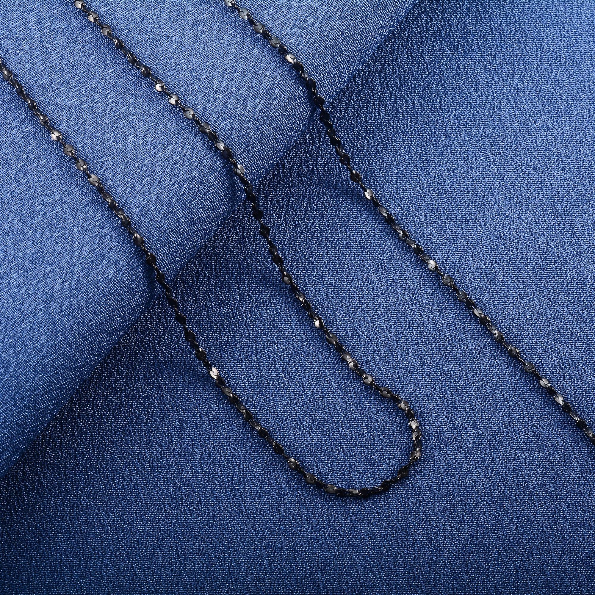 Dainty Women Necklace Glitter Cable Chain Stainless Steel Jewelry Accessories on Neck Collar for Ladies Choker DIY Gift