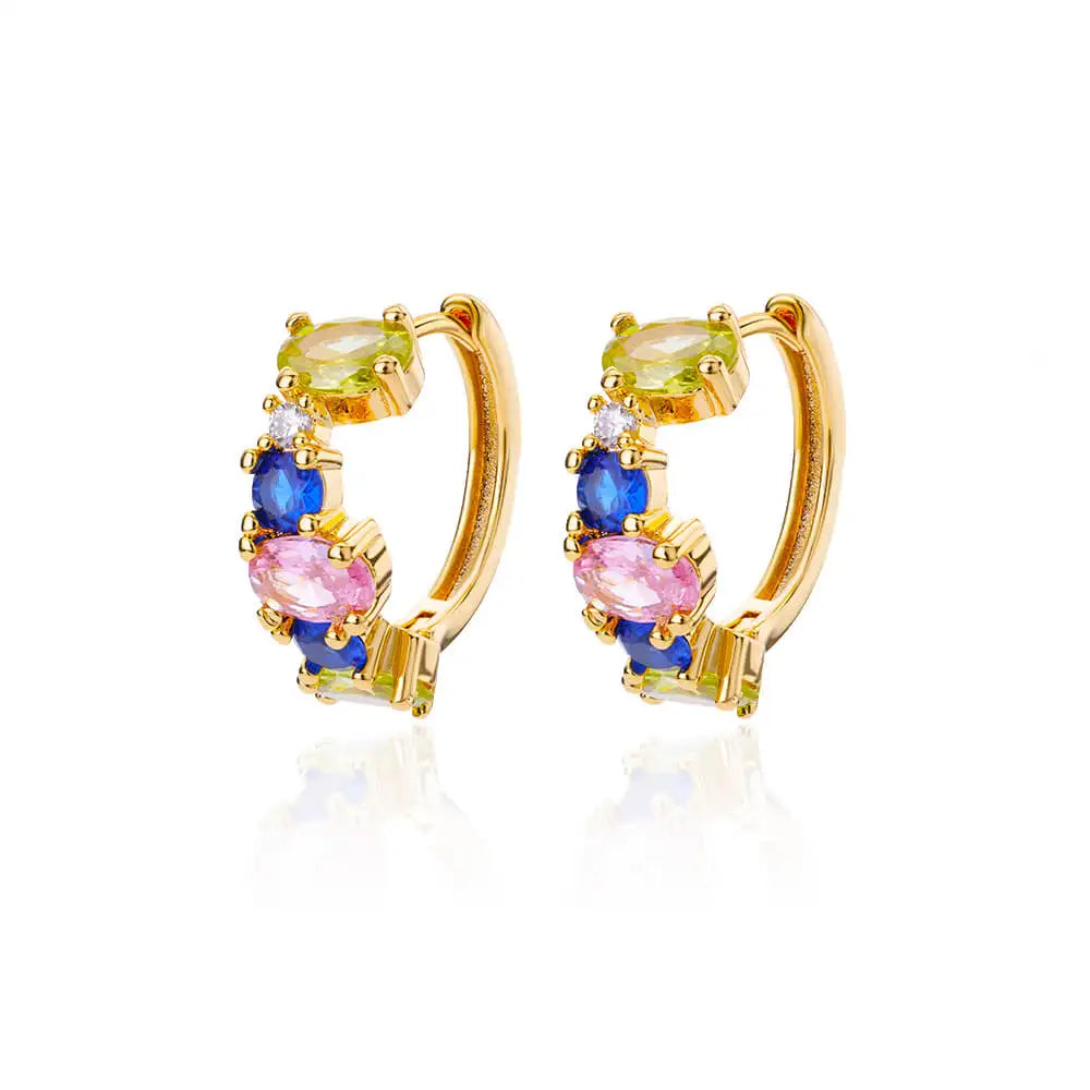 Zirkon Ohrhänger Ohrringe für Frauen Edelstahl Creolen Piercing Ohrringe Trending 2024 Neuer Schmuck Ohrringe Damen Bijoux Femme